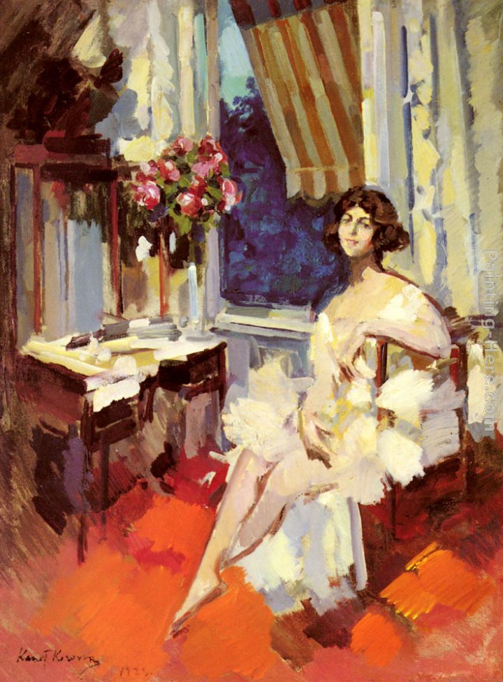 A Ballerina In Her Boudoir painting - Constantin Alexeievitch Korovin A Ballerina In Her Boudoir art painting
